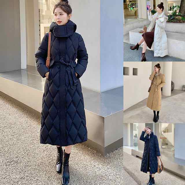 【即納】中綿コート 中綿ダウンジャケット レディース フード付き スリム 綿入り 女性 コート 無地 秋冬 カジュアル 暖かい マルチスタイル 防寒 アウター S-2XL/3色