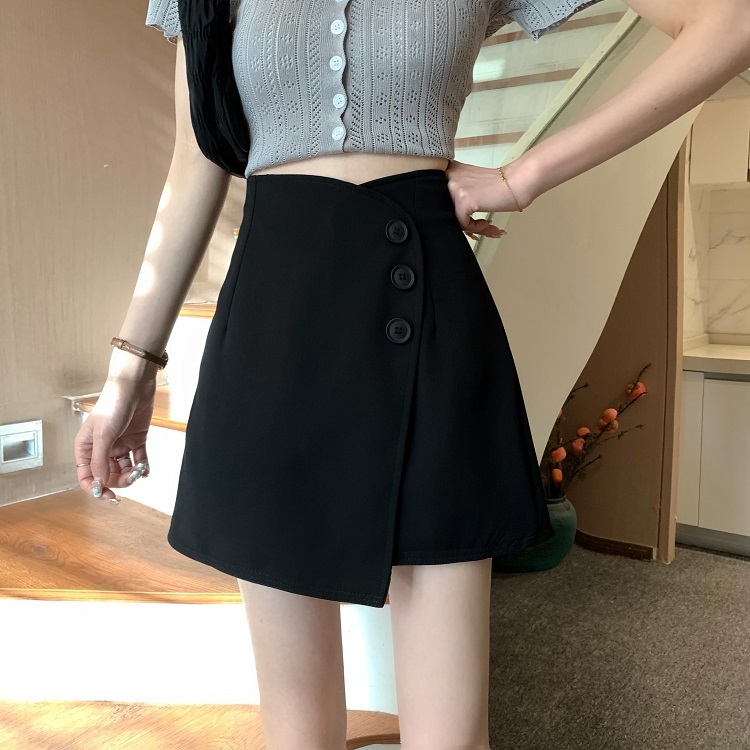 スカート ボトムス パンツ ミニスカート ミニ ミニ丈 ショート ショート丈 ストレート Iライン ファスナー ハイウエスト ポリエステル 薄手 かわいい 大人可愛い きれいめ シンプル カジュアル