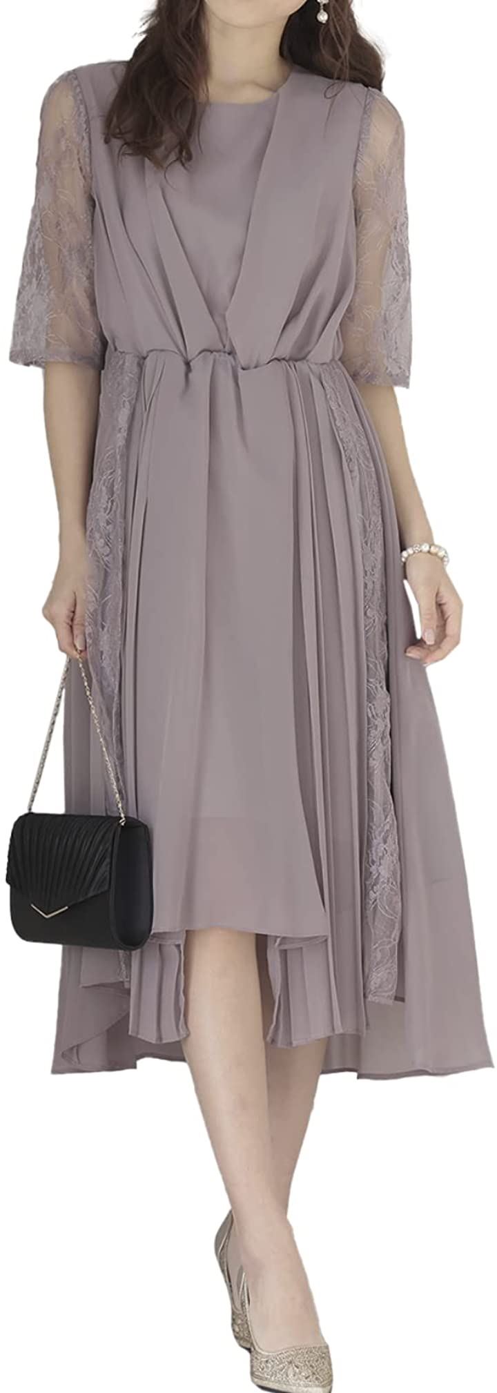 パーティ ワンピース ドレス レディース グレージュ( グレージュ / 104, L)