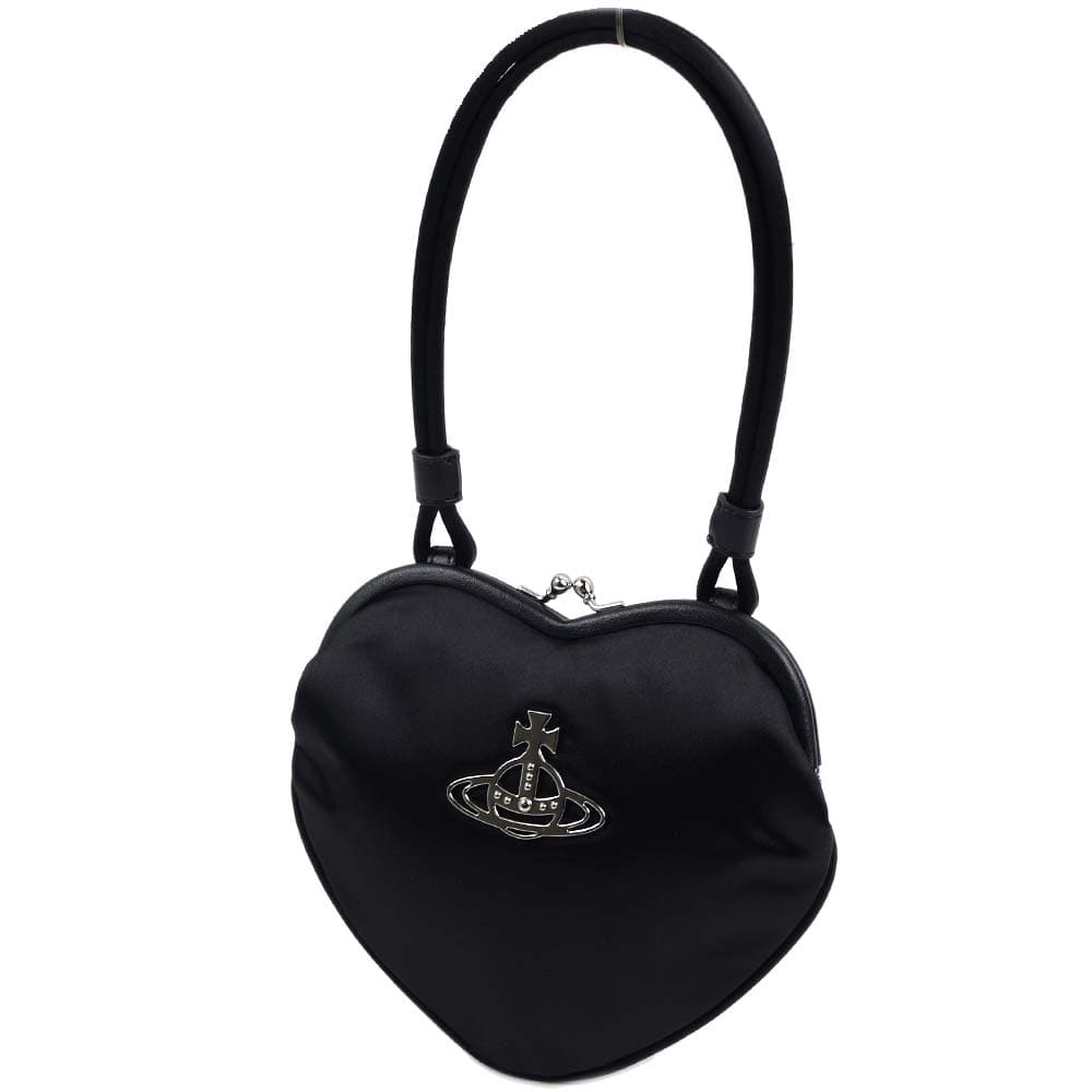 ヴィヴィアンウエストウッド Vivienne Westwood ハンドバッグ 肩掛け がま口 レディース BELLE HEART FRAME PURSE BLACK ブラック 52020058-120