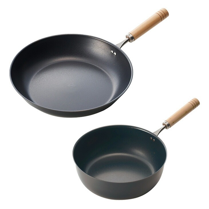 匠味 鉄製フライパン2点セット フライパンセット エンボス加工 くっつきにくい 26cm　23cm マルチパン 4,384円