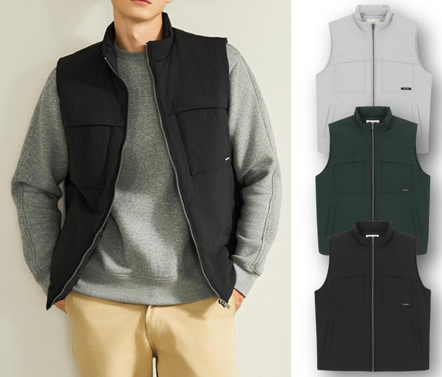 Mens Woven Padded Vest