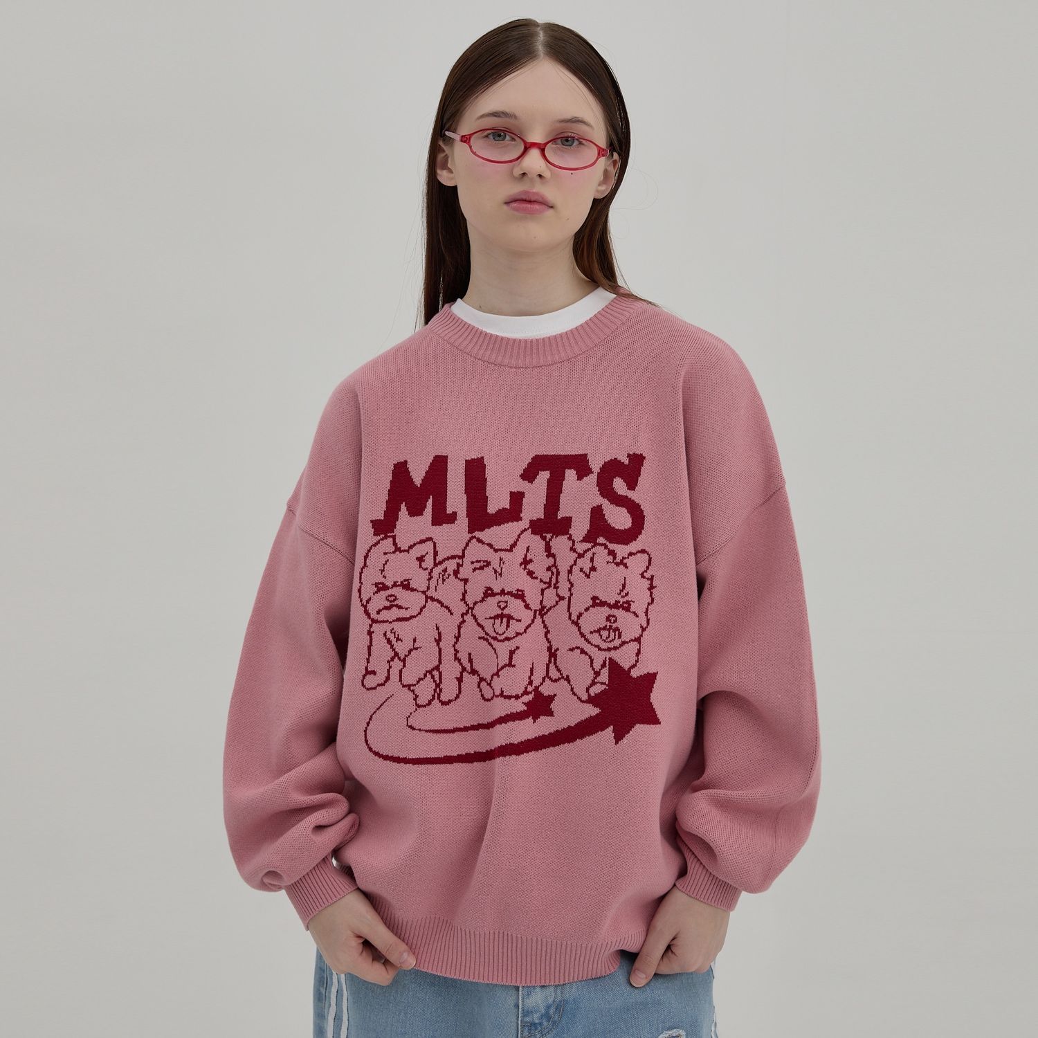 MLTS Line Graphic Knit PINK