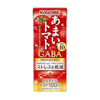 他サイト： カゴメ トマトジュース あまいトマト GABA&リラックス 195ml紙パック×24本(機能性表示食品 GABA ストレス)の商品画像