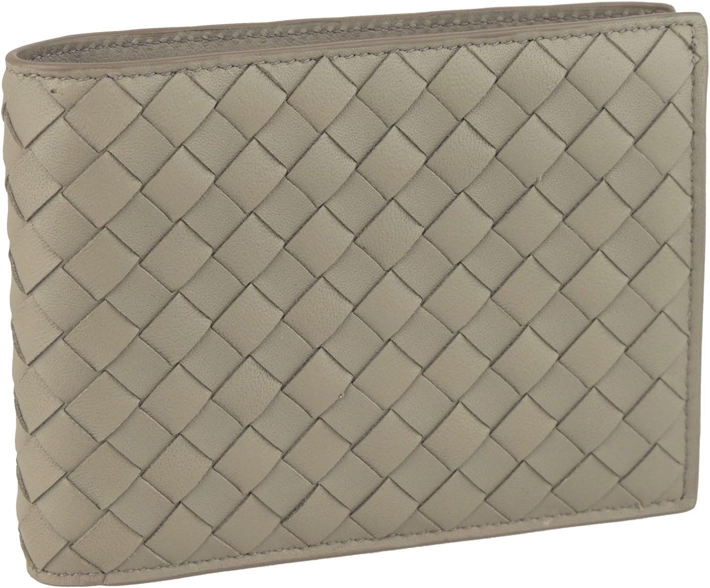 BOTTEGA VENETA 148324-V001N-1519 ボッテガヴェネタ 二折小銭財布 イントレチャートラムレザー グレー系