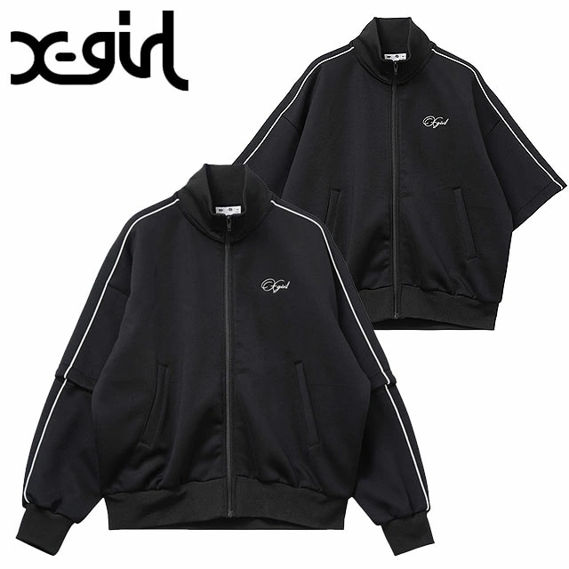 ペンシルスクリプトロゴ ツーウェイトラックジャケット [105253012010] レディース トップス トラックトップ ブルゾン 袖取り外し可能 BLACK 正規取扱店