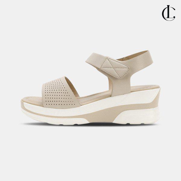 女性用夏サンダル 軽量パンチングサンダル 厚底 バカンスシューズ 夏靴 LWS363