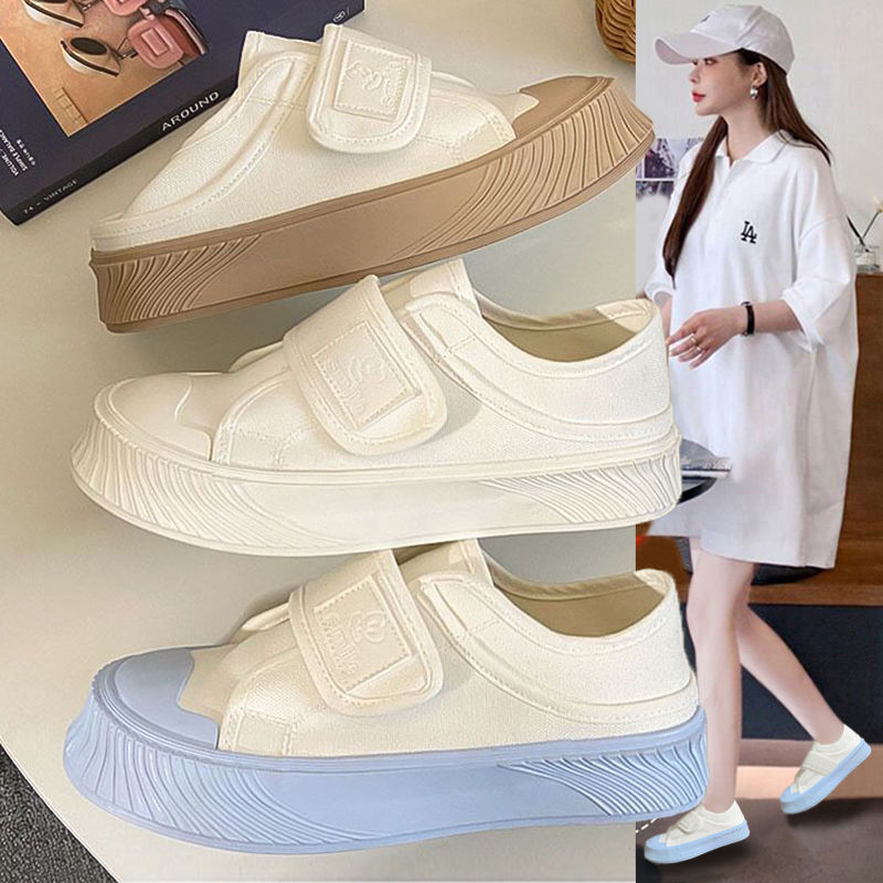 【20点セット】カジュアルシューズ新入荷ズック靴通気性マジックシール百掛けオールマッチかわいい白い靴