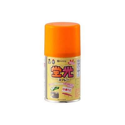 他サイト： カンペハピオ(Kanpe Hapio) 蛍光スプレー 蛍光オレンジ 100ml　多用途用 POP 看板 安全標識の商品画像