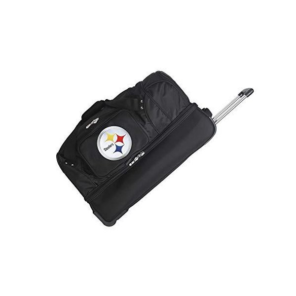 NFL Pittsburgh Steelers Rolling Drop-Bottom Duffel Bag， 27-inches 並行輸入品旅行バッグ