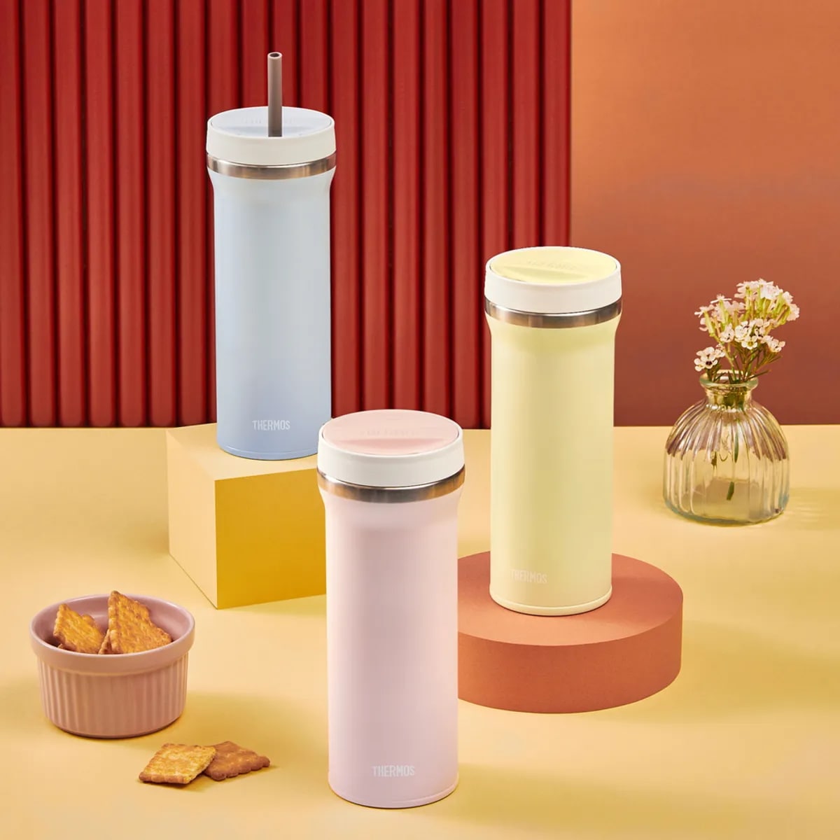 保冷 ツイスト カップアンド ストロー タンブラー TKHB-480K (480ml) 食器洗浄機使用