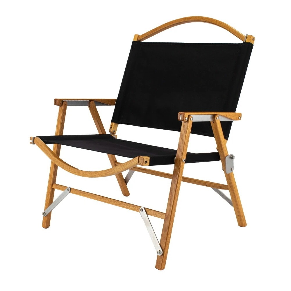 折りたたみ チェア ワイド オーク KCC 200 アウトドア 木製 キャンプ 折り畳み イス 軽量