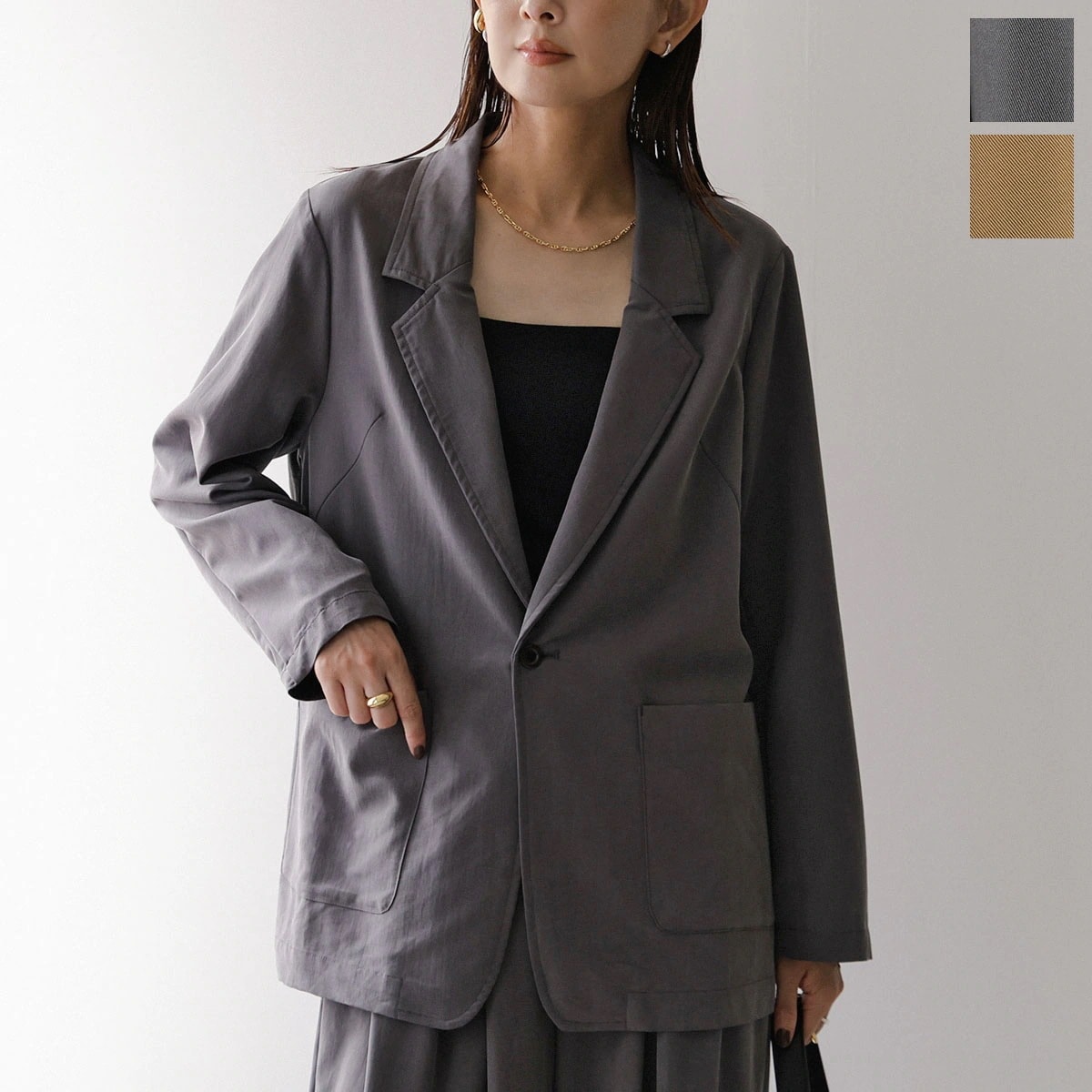 Le Melange ル・メランジュ ジャケット 8543802 レディース テーラード セットアップ可能 カラー2色 【ts】