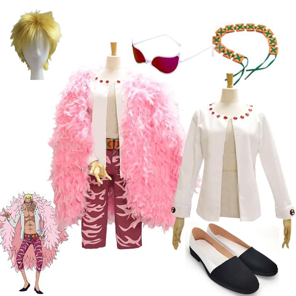 ペローナ PERONA ONE PIECE ワンピース ドンキホーテ ドフラミンゴ コスプレ 衣装 サングラス ウィッグ 靴 追加可 ピンク コート 服 コスチューム ハロウィン 仮装