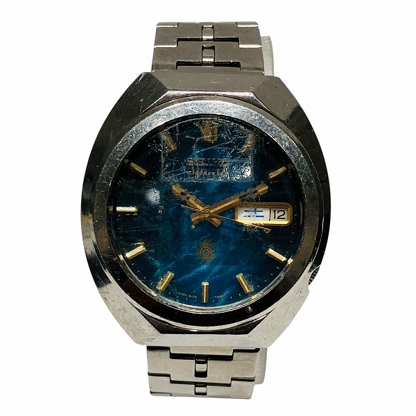 セイコー アドバン 6106-7710 自動巻 青文字盤 腕時計 メンズ 【中古】