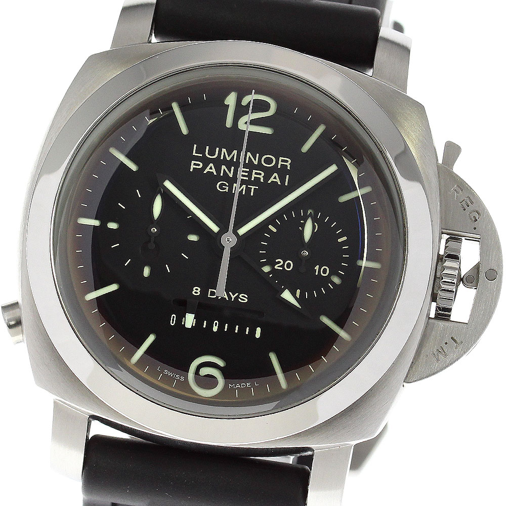 パネライ PANERAI PAM00275 ルミノール 8Days GMT クロノグラフ 手巻き メンズ 良品 箱付き_811024【中古】