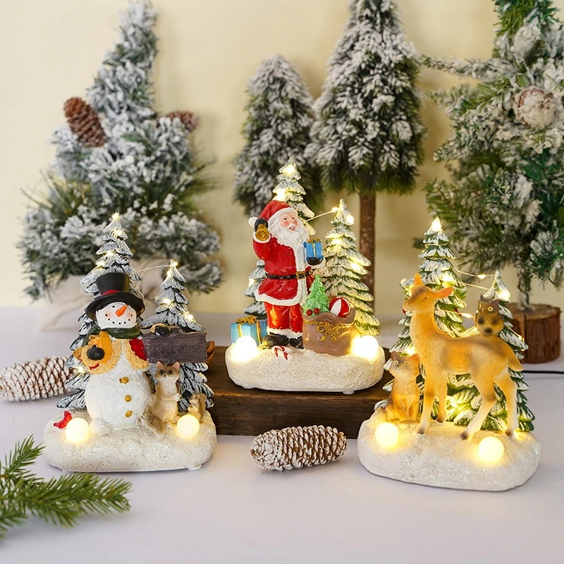 希少アイテムクリスマスライト クリスマス飾り LEDライト サンタクロース 雪だるま トナカイ 装飾 電池式 照明飾り 室内 置物 卓上 間接照明 かわいい装飾品