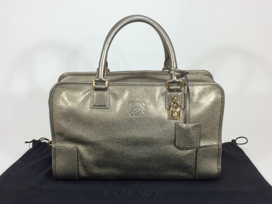 ハンドバッグ アマソナ 36 レザー ｺﾞｰﾙﾄﾞ 【中古品】
