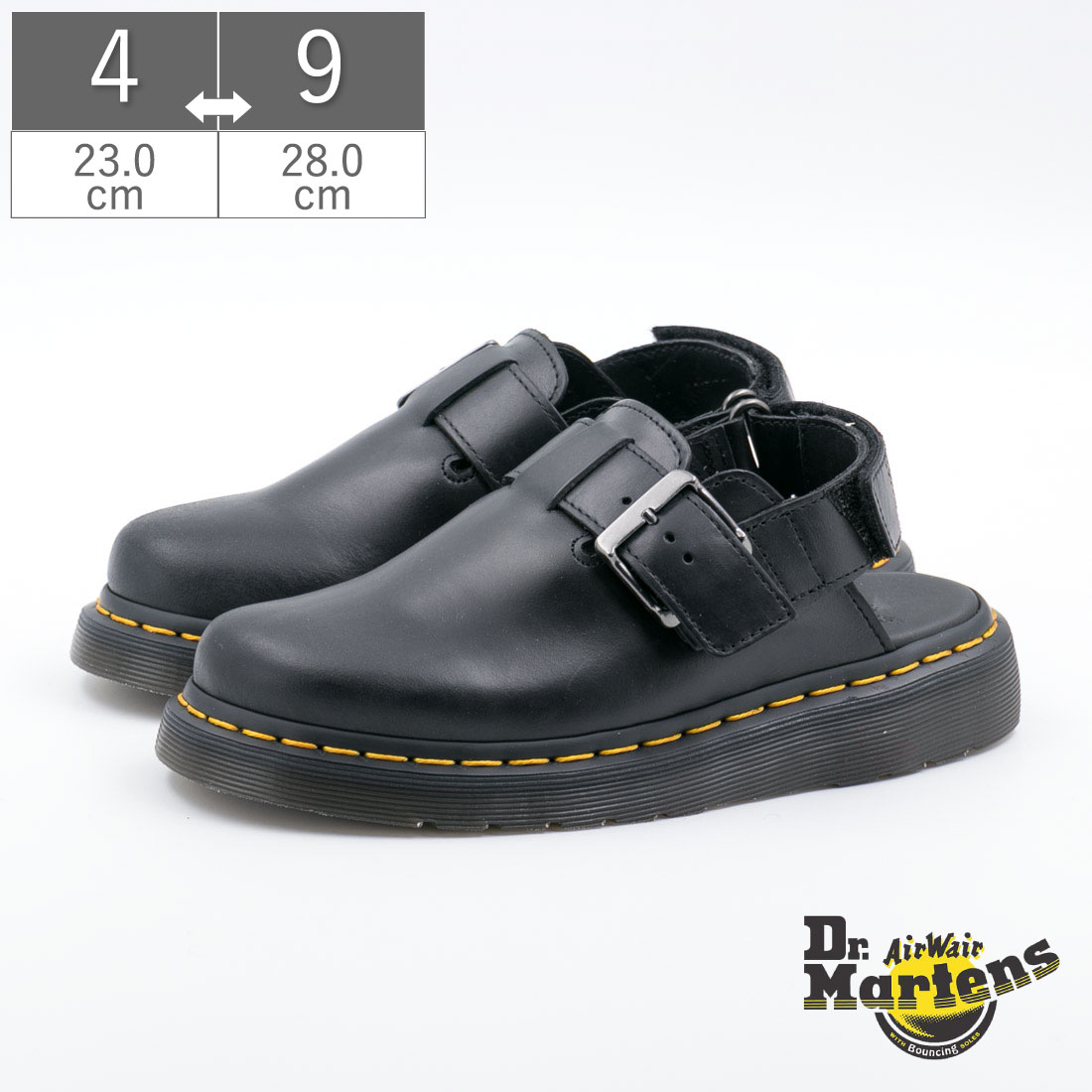 ドクターマーチン Dr.Martens レディース メンズ サンダル ジョージ JORGE 2 30868001 クロッグサンダル つっかけ ブラック 黒 スリッポンサンダル