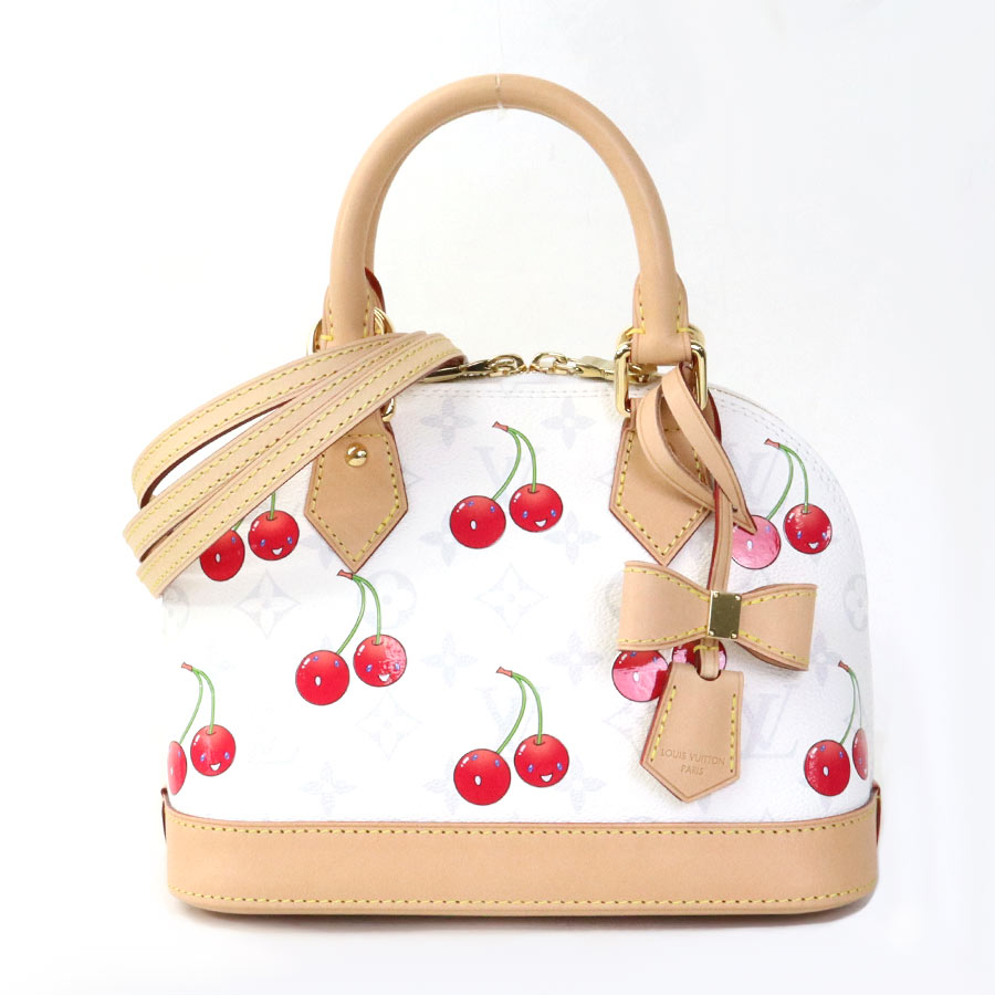ルイ ヴィトン LOUIS VUITTON ハンドバッグ ショルダーバッグ LV×TM モノグラム チェリー アルマBB/モノグラム チェリー ホワイト レディース M14234 90247a