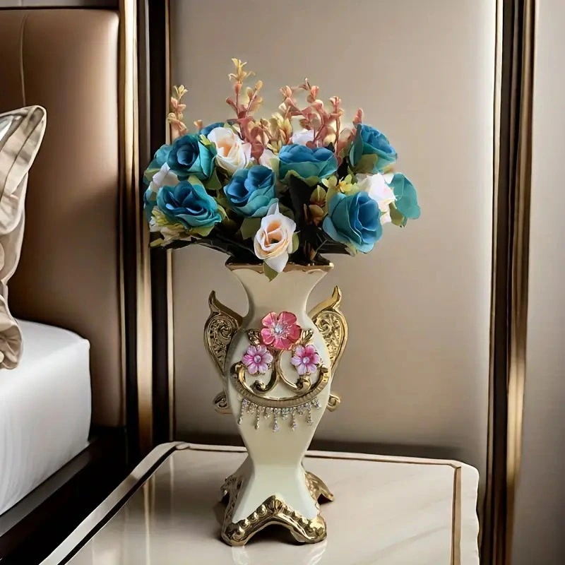 フラワーベース ヴィンテージ セラミック ヨーロピアン テーブルトップ バッドベース 玄関飾り ダイニングテーブル リビングルーム センターピース 花 6,011円
