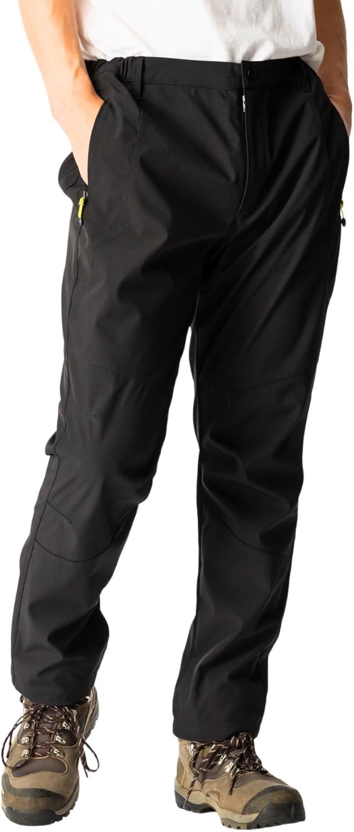 快適な履き心地 トレッキングパンツ メンズ アウトドア 登山 ズボン 防水 撥水 ハイキング ストレッチ 長ズボン(ブラック, 3XL)