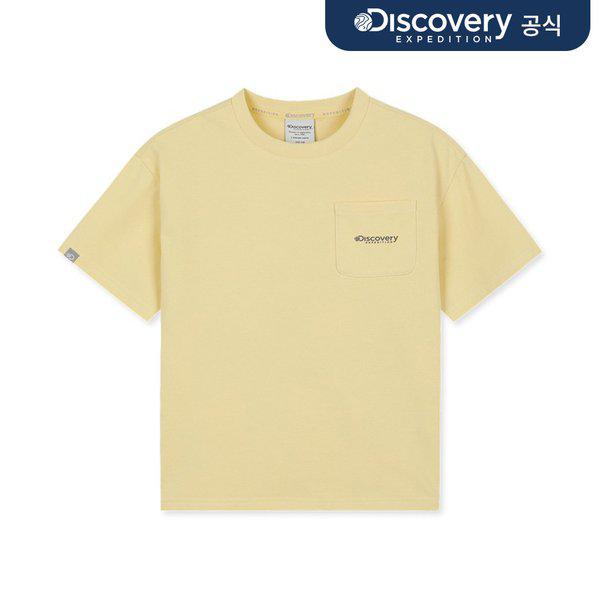 キッズフレッシュベントポケットグラフィック半袖Tシャツ（YELLOW2）_