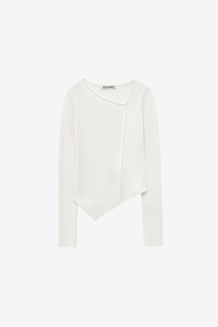 【INSILENCE】 ASYMM ETRY LINE KNIT : IVORY 8,700円