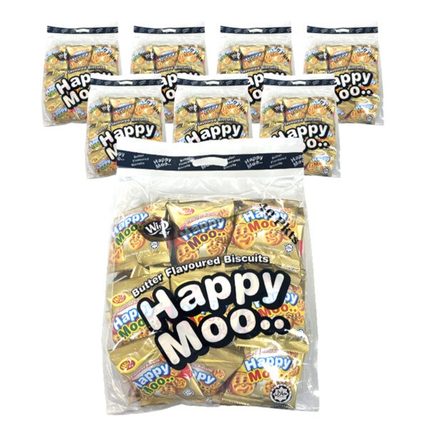 ハッピーム バターの香り ビスケット 480g (12g x 40個) x 8個 世界のお菓子