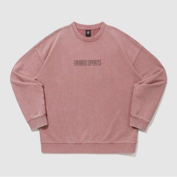 長袖Tシャツ KQF UQ121CFS23-RPK ウォッシュドニットレタリングスウェットシャツ / RPK