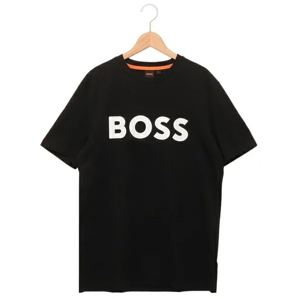 ボス Tシャツ カットソー オレンジ 半袖 ロゴT ブラック メンズ 50481923 001