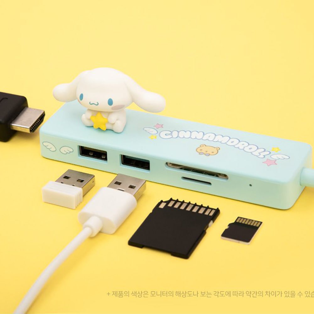 サンリオ 5in1 マルチハブ USB Cタイプ コネクタ 4K HDMI USB 2.03.0 ASDカード TFカード ポート タブレットPC デスクトップ ノートパソコン スマートフォン マイメ