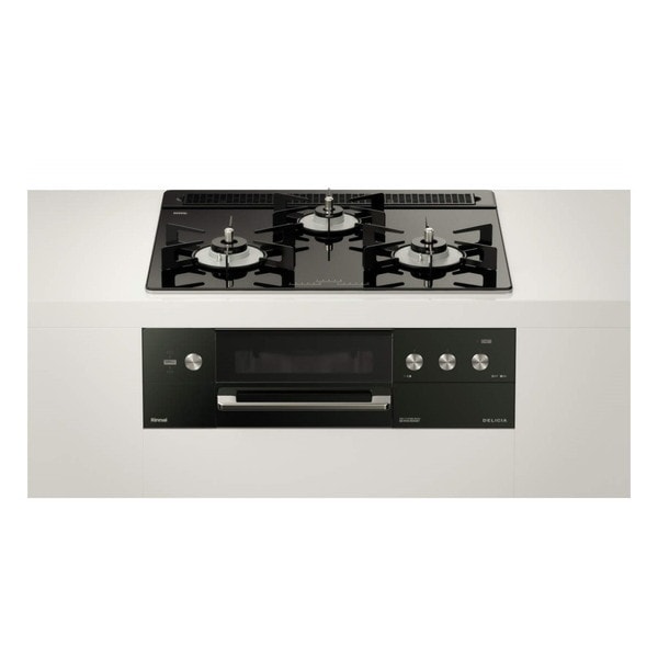 RHS31W30E11RABW-LP ナイトブラック DELICIA [ビルトインガスコンロ (プロパンガス用両側強火力幅60cm)] 101,052円