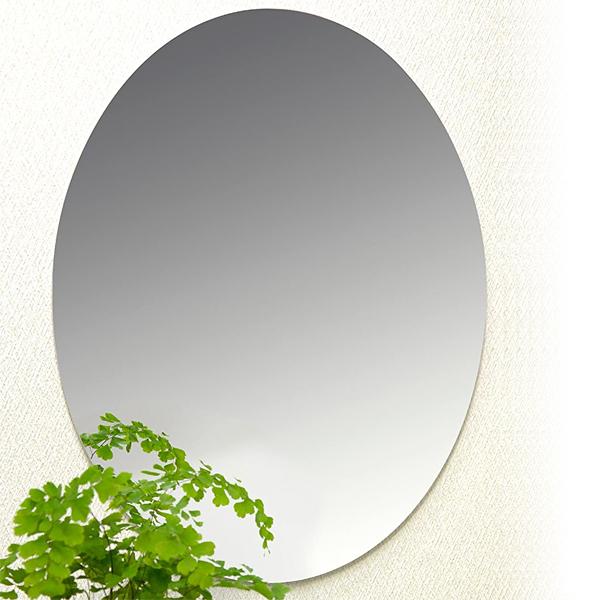 ミラー 鏡 楕円形 丸型 割れない 軽い 軽量 シール 壁 安全 安心 フィルムミラー 浴室 風呂場 寝室 子供 ロッカールーム トイレ 日本製