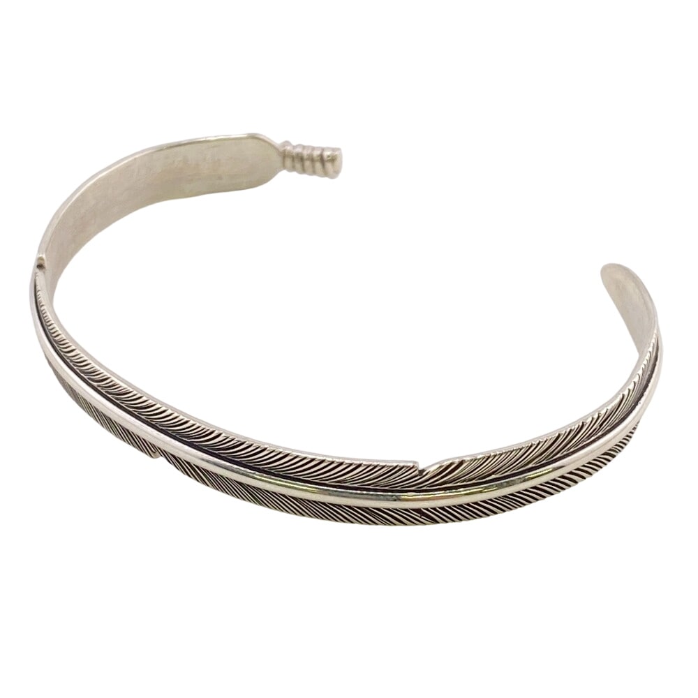 ALL SILVER FEATHER BRw67 フェザーバングル シルバー バングル シルバー ユニセックス ブランド