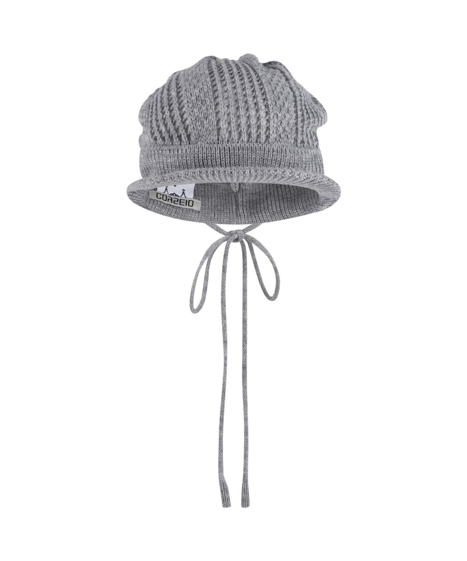 【COYSEIO】 COY VISOR CROCHET BEANIE : MELANGE GREY