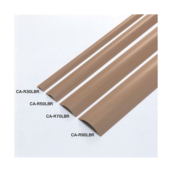 (まとめ)サンワサプライ ケーブルカバー(ライトブラウン) CA-R30LBR(×10セット)