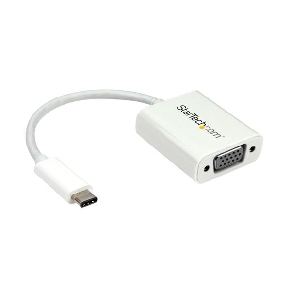 StarTech.com USB-C-VGA変換アダプタ USB Type-C（オス）-アナログRGB ホワイト CDP2VGAW 1個