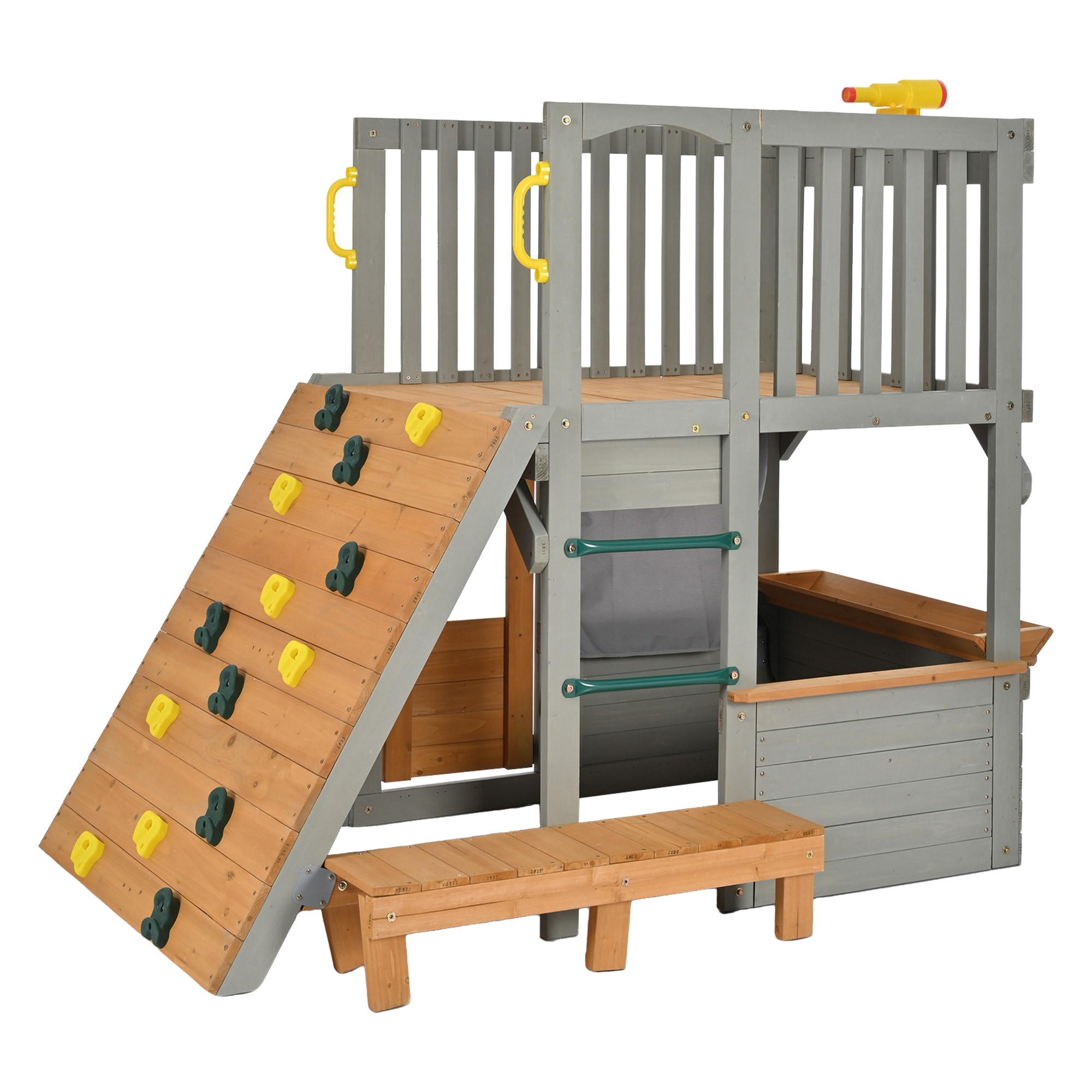 【国内在庫品 急速出荷】大型遊具 屋外遊具 ジャングルジム プレイルーム 砂場 秘密基地 室外 木製 天然木 耐荷重50KG 遊具 スギ材 家庭用 子供 キッズ 男の子 女の子 コンパクト 3歳~10
