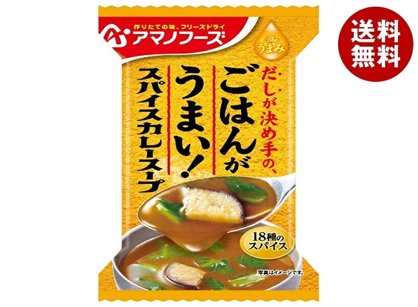 アマノフーズ フリーズドライ Theうまみ ごはんがうまい! スパイスカレースープ 10食＊6箱入