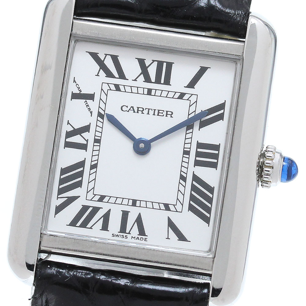 カルティエ CARTIER W5200005 タンクソロ SM クォーツ レディース 良品 保証書付き_862631【中古】