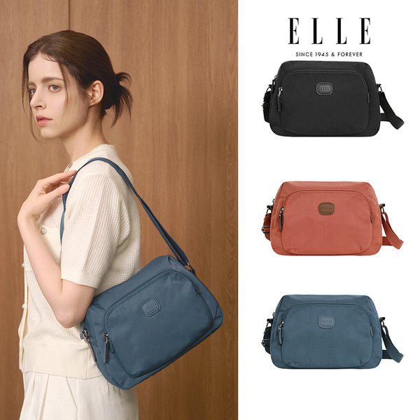 女性ナイロンミニスクエアクロスバックカラ