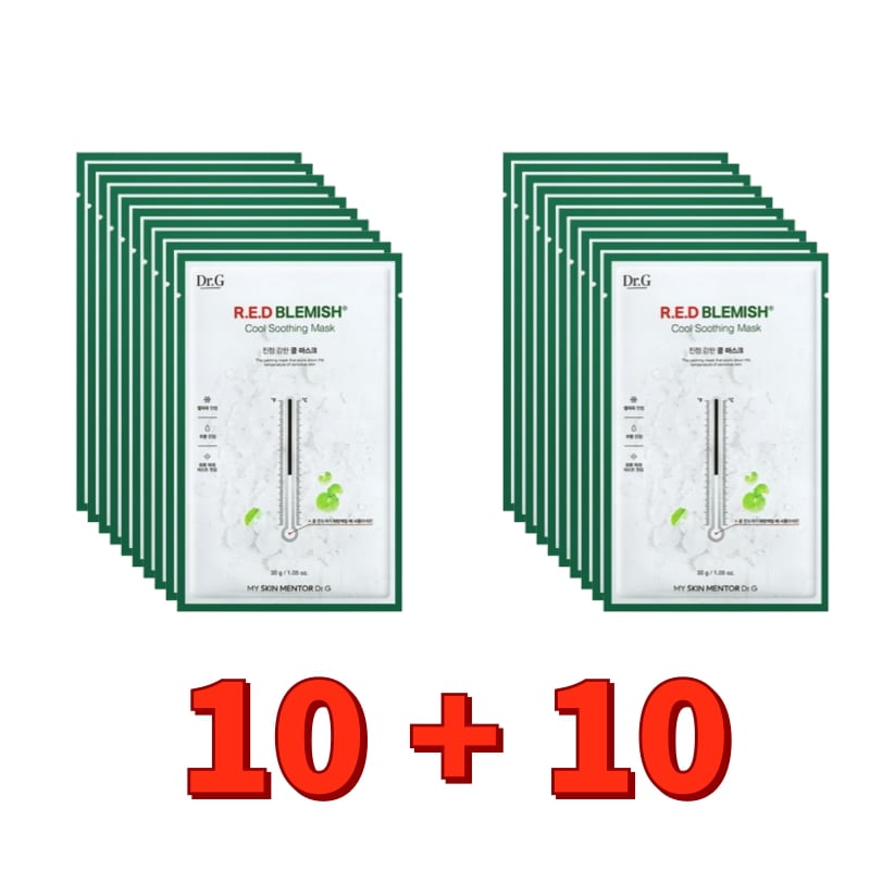 [10+10] レッドブレミッシュクールスージングマスク 韓国 コスメ パック シートマスク