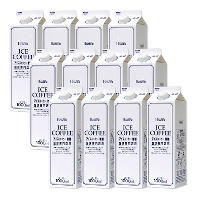 他サイト： ホーマー アイスコーヒー無糖 珈琲専門店用 1000ml　1ケース (12本) 飲料の商品画像