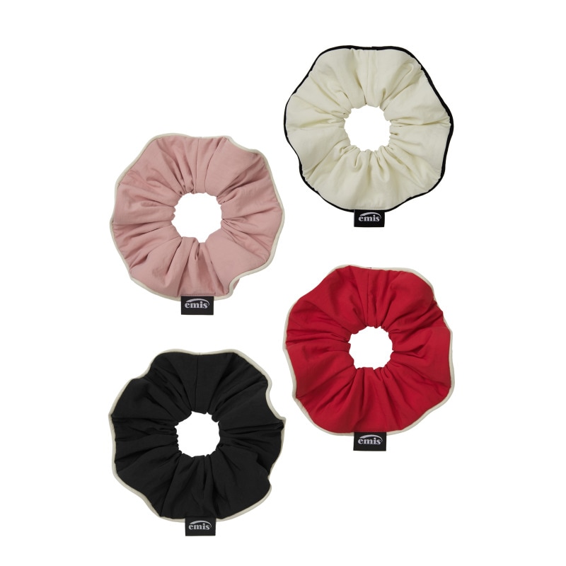 NYLON PADDED SCRUNCHIE パディング スクラッチ ヘアゴム (4カラー)