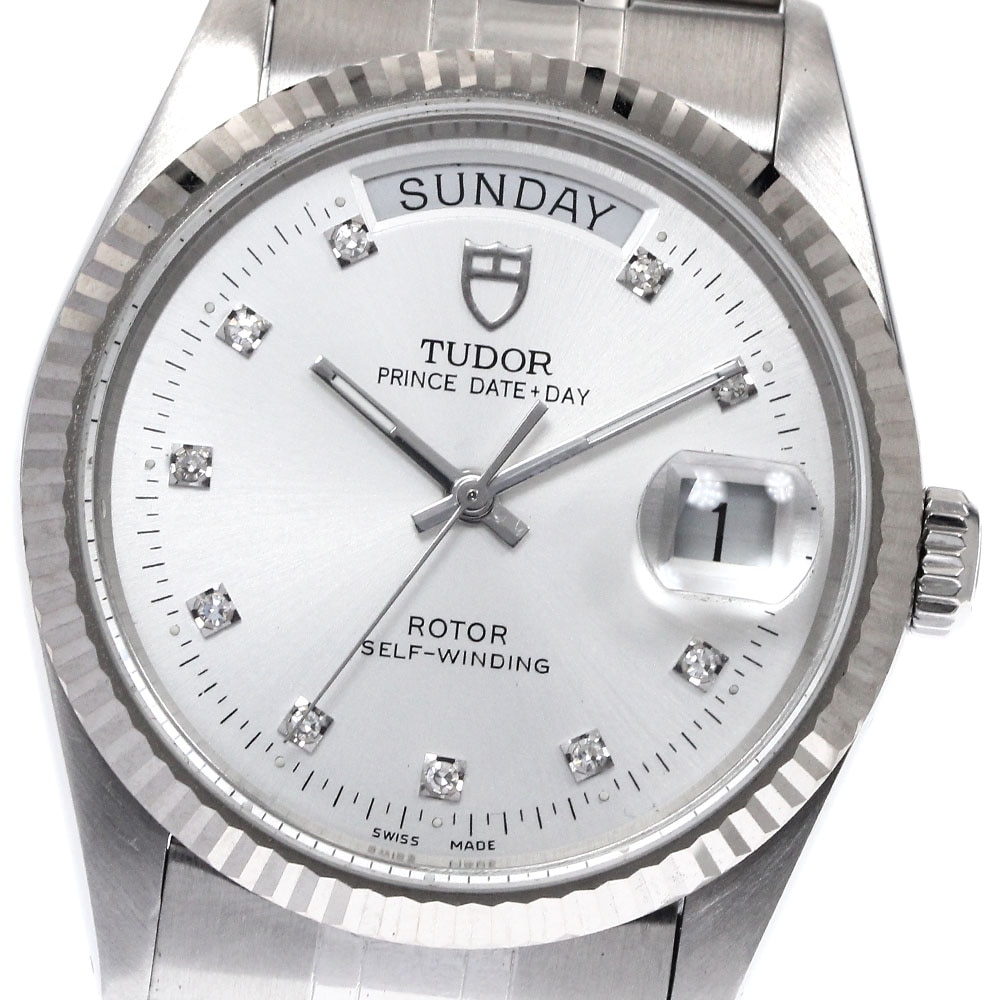 チュードル TUDOR 76214 プリンス デイトデイ 10Pダイヤ WGベゼル 自動巻き メンズ _893680【中古】