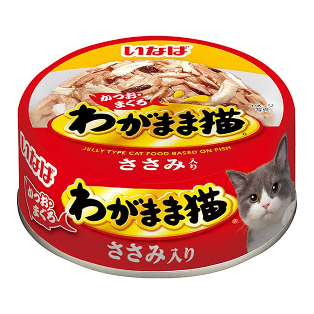 【全国送料無料】 いなば わがまま猫缶 かつお・まぐろ ささみ入り 115g 24個セット