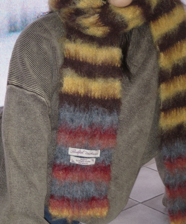 ROCKFISH WEATHERWEAR ストライプシャギーマフラー Qoo10 rockfish weatherwear STRIPE SHAGGY ストライプ