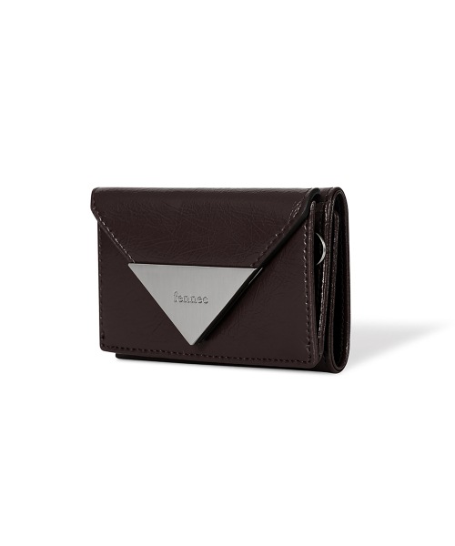 【FENNEC】 CRINKLE TRIANGLE TRIPLE WALLET - ESPRESSO 財布 正規品