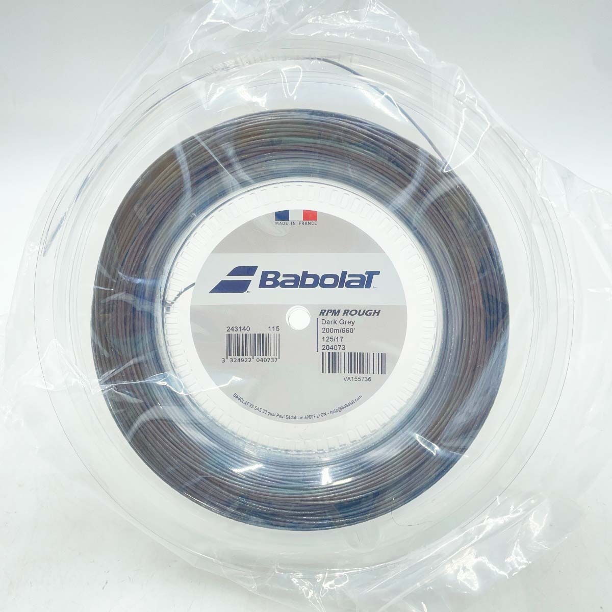 【中古・未使用品】バボラ RPMラフ 硬式 テニス ストリング ガット 200m RPM ROUGH 125 ダークグレー 243140 BABOLAT 1.25mm 14,196円
